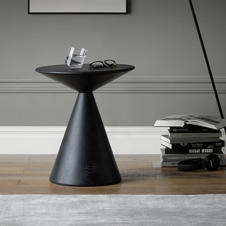 Raven Cone-Shaped Oak Side Table
