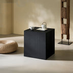 Zenith Cube Oak Side Table
