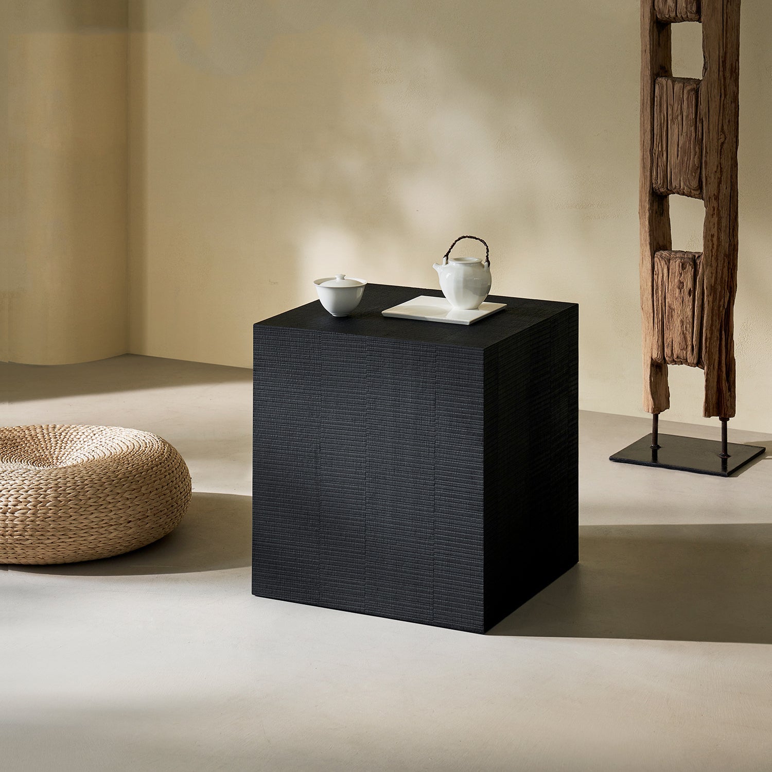 Zenith Cube Oak Side Table