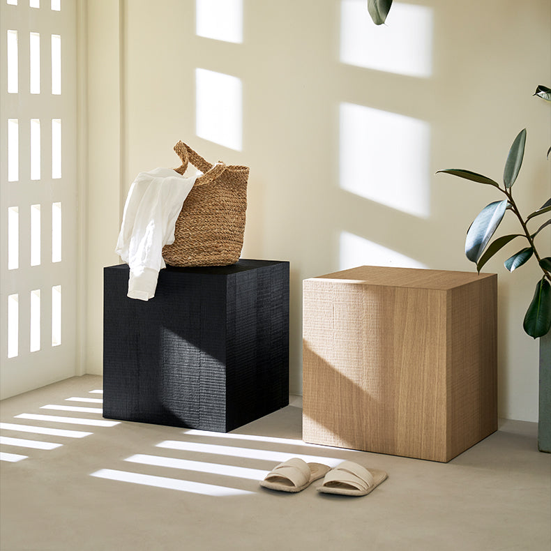 Zenith Cube Oak Side Table