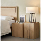 Zenith Cube Oak Side Table