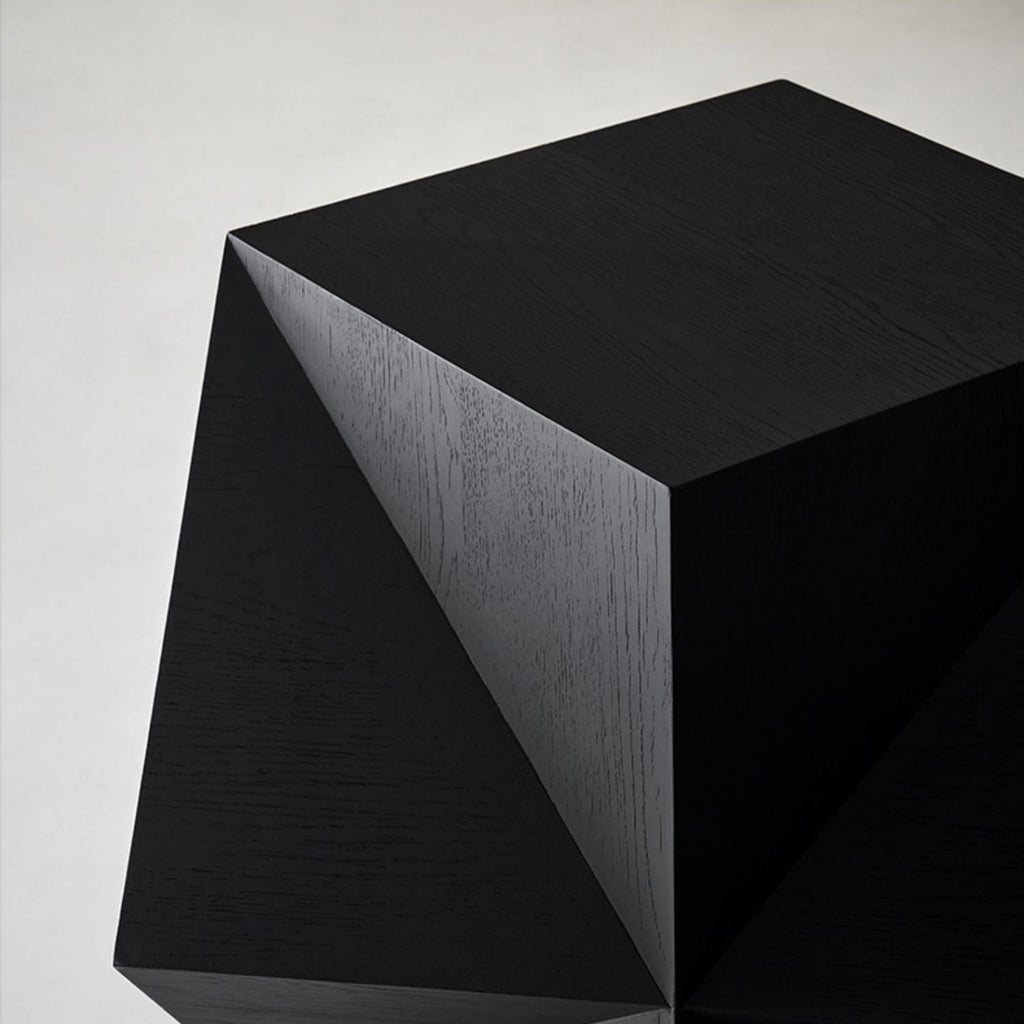 Polyhedron Solid Wood Side Table