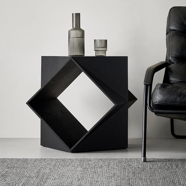 Polyhedron Solid Wood Side Table