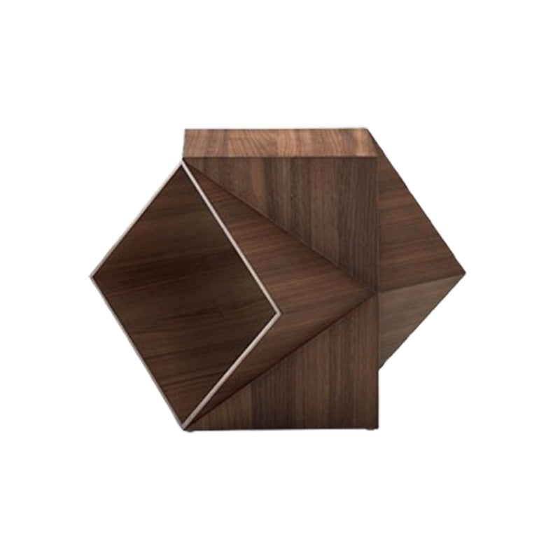 Polyhedron Solid Wood Side Table