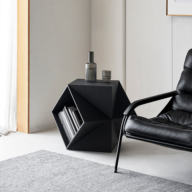 Polyhedron Solid Wood Side Table