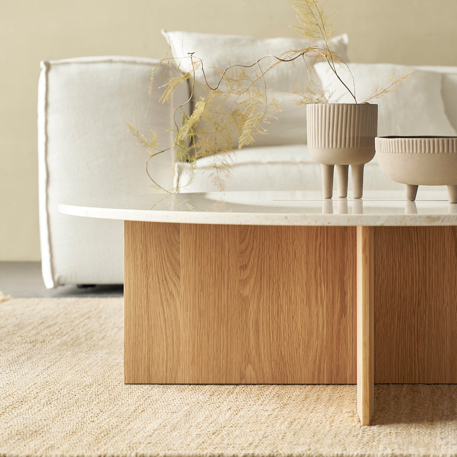 Origami Round Coffee Table Set