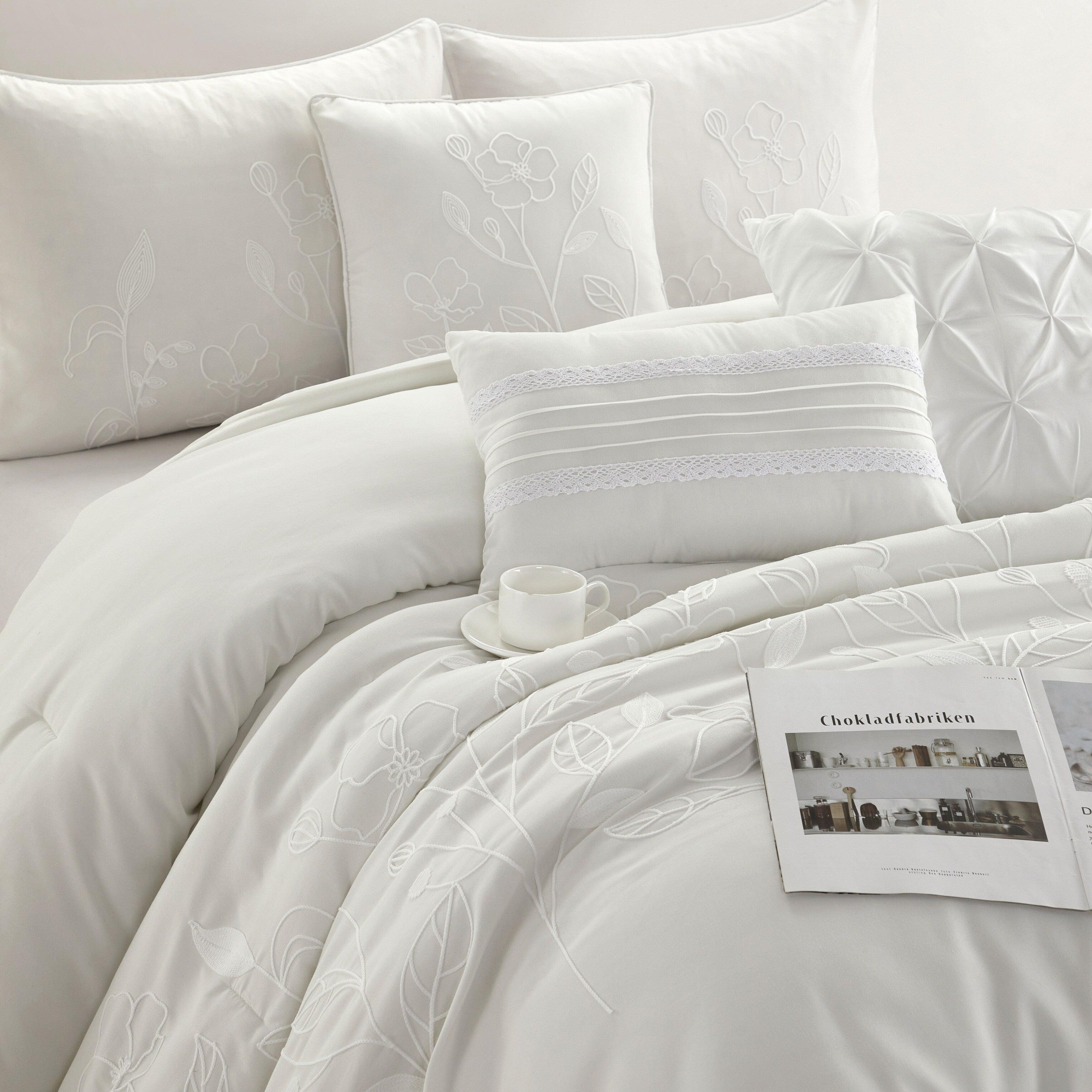 Ensemble de couette florale botanique Nanshing Taylor 7 pièces