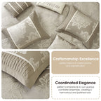 Ensemble de couette traditionnelle damassée Nanshing Tiana 7 pièces