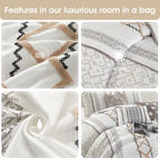 Ensemble de couette brodée bohème Nanshing Trina 15 pièces