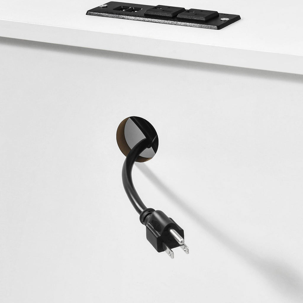 Ensemble de 2 tables de chevet avec station de charge Table d'appoint avec 2 tiroirs avec ports et prises USB Table de chevet