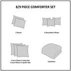 Parure de couette surdimensionnée en coton bleu noble par Madison Park Signature