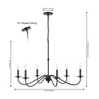 Lustre LED en fer à 6 lumières, 34,75 $, par JONATHAN Y