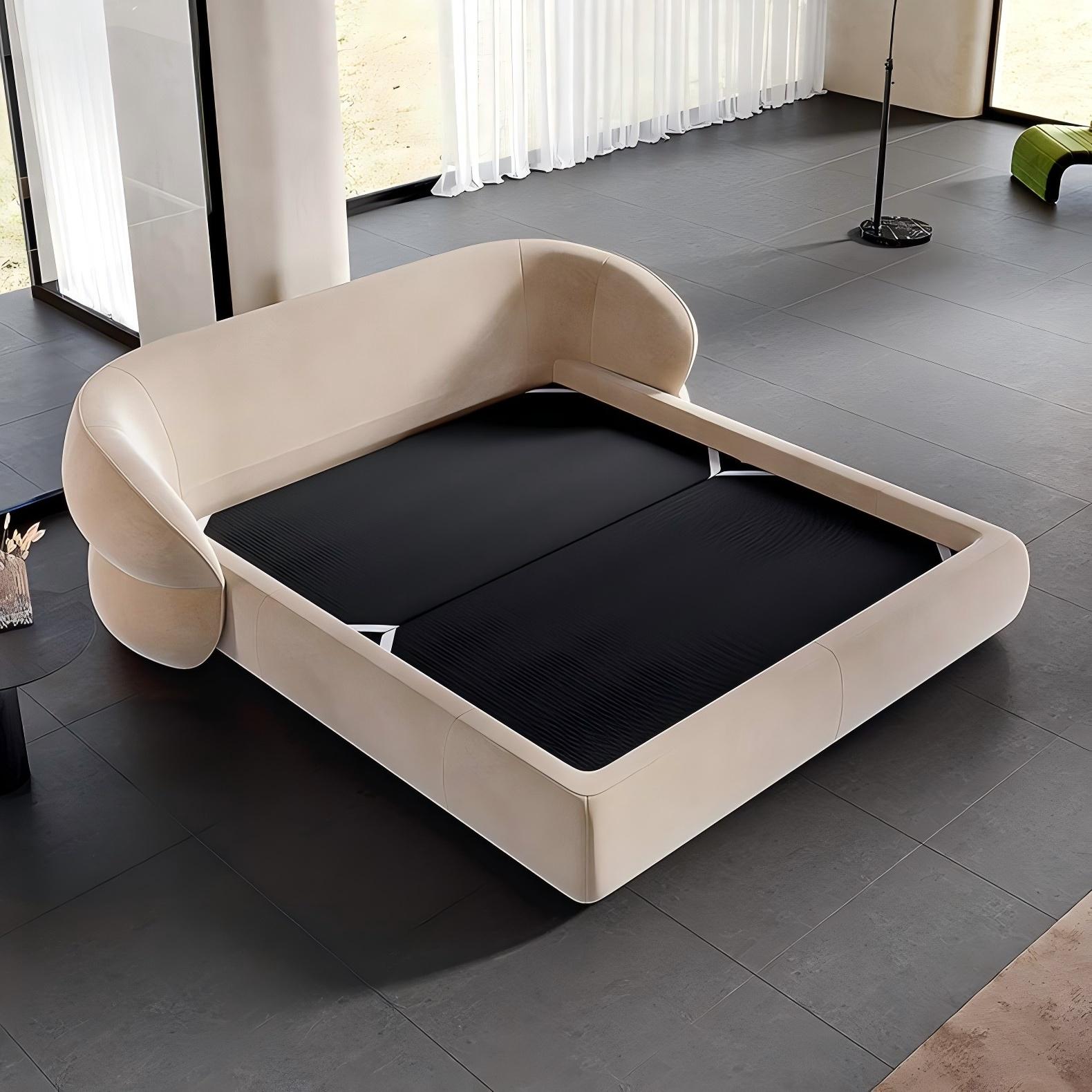 Oat Souffle Velvet Bed