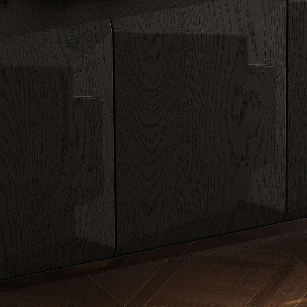 Florence Black Solid Wood Sideboard Cabinet