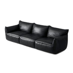 Croissant Noir Top Grain Leather Sofa