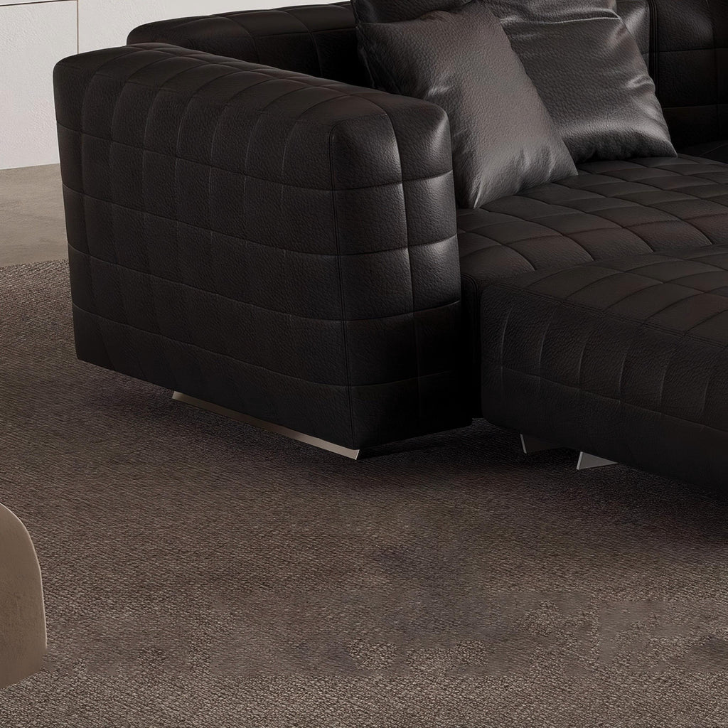 Matrix Top Grain Leather Sofa with Ottoman