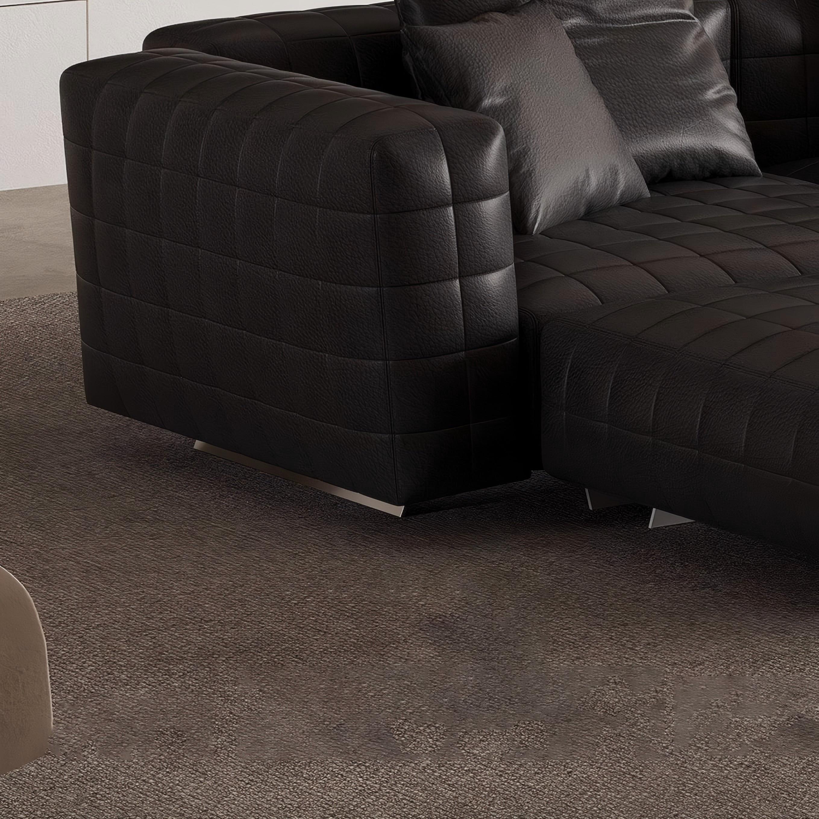 Matrix Top Grain Leather Sofa with Ottoman