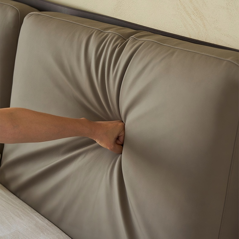 Truffle Cream Leather Bed