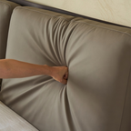 Truffle Cream Leather Bed