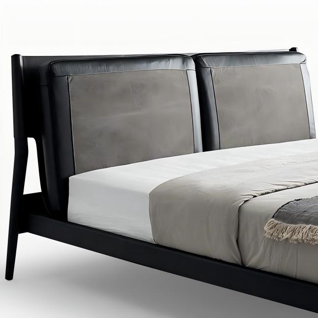 Truffle Cream Leather Bed