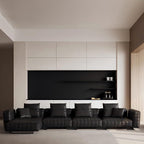 Matrix Top Grain Leather Sofa with Ottoman