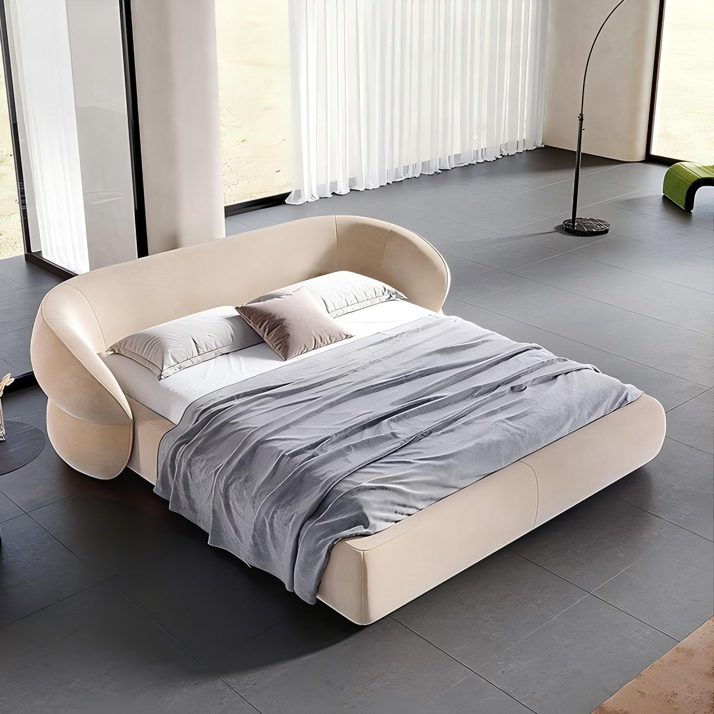 Oat Souffle Velvet Bed