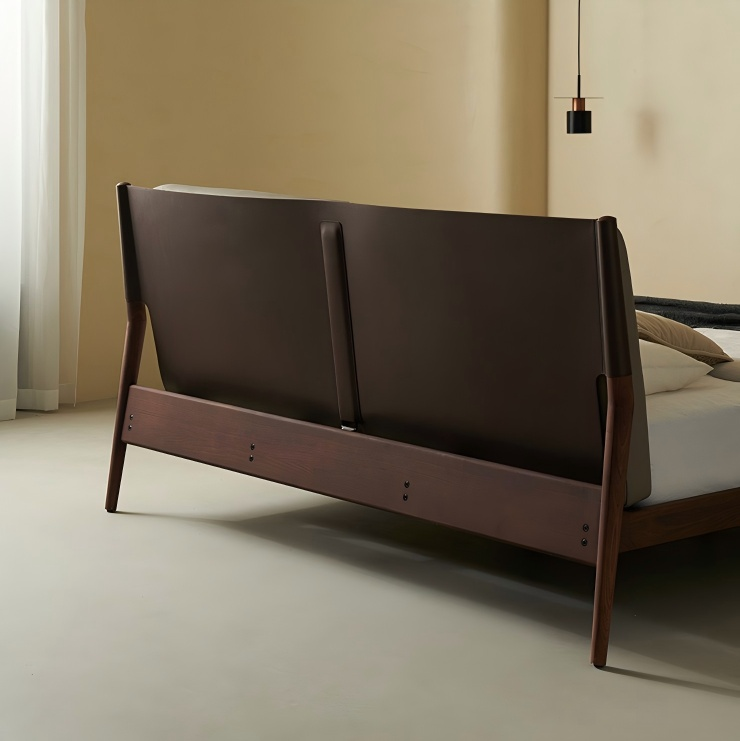 Truffle Cream Leather Bed