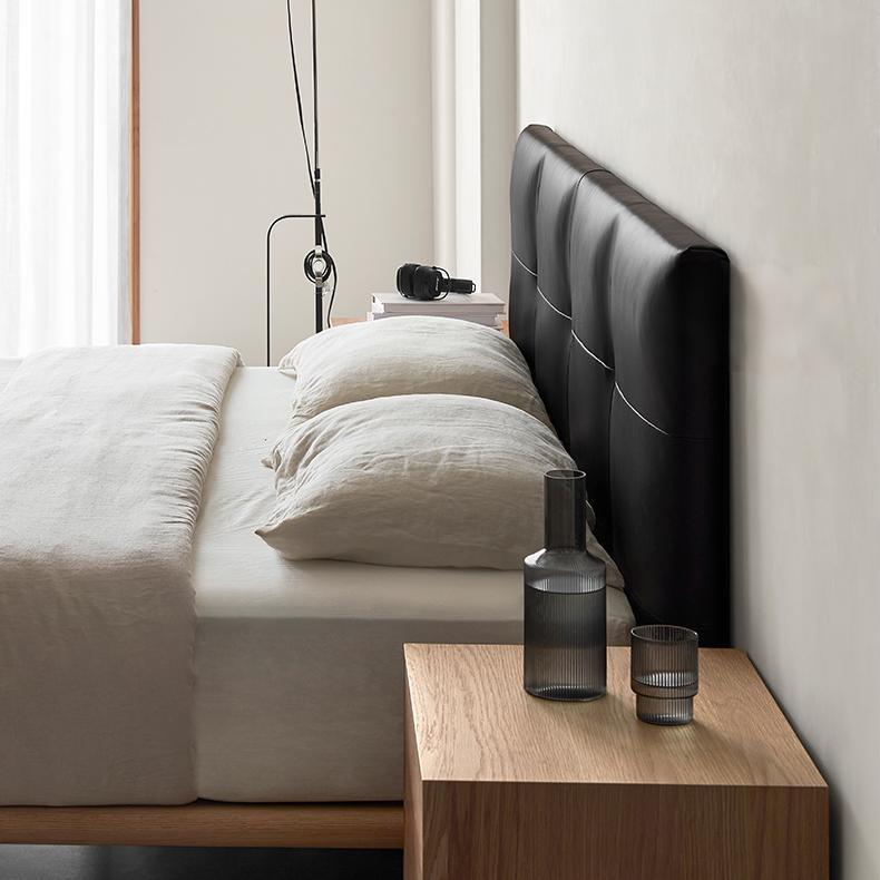 Toffee Brick Leather Bed