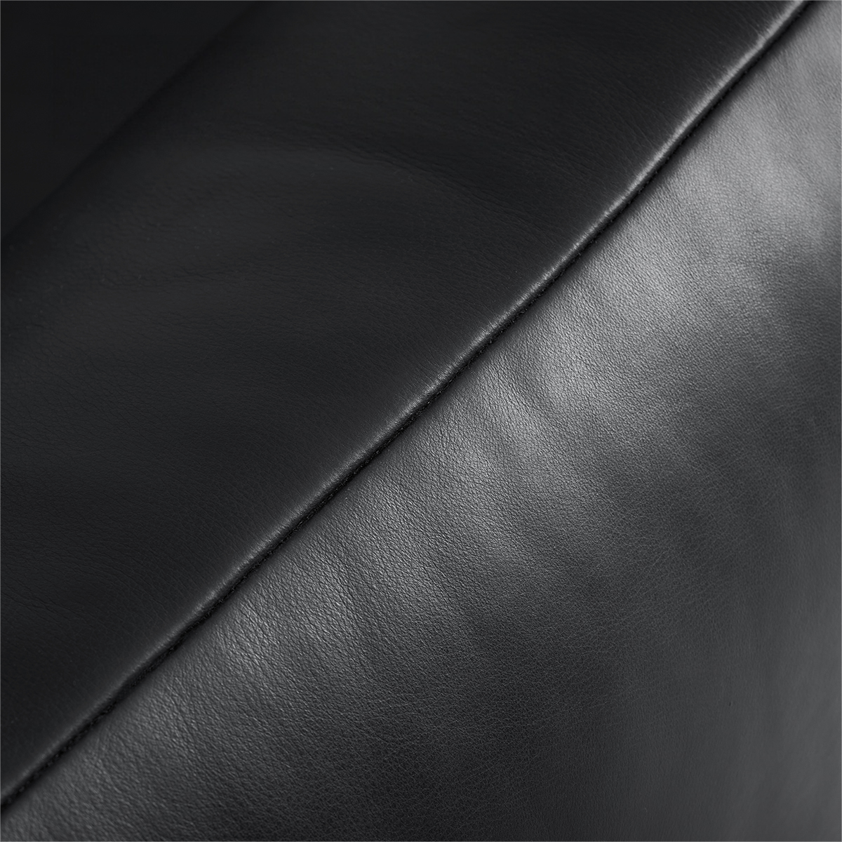 Croissant Noir Top Grain Leather Sofa