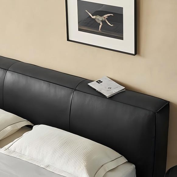 Cinnamon Leather Bed