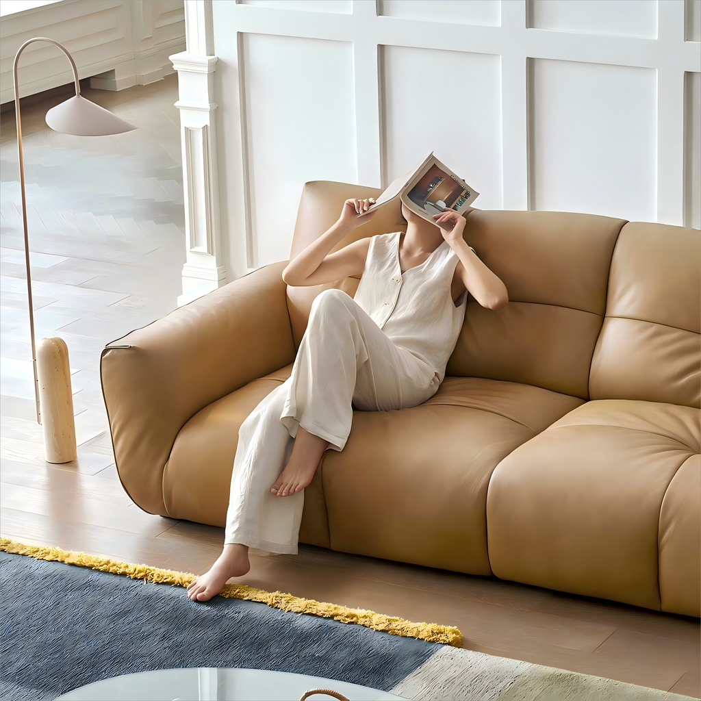 Cocoa Loaf Leather Sofa