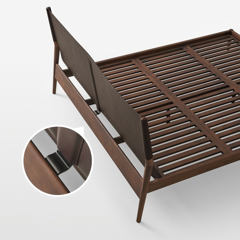 Truffle Cream Leather Bed