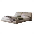 Butter Puff Leather Bed