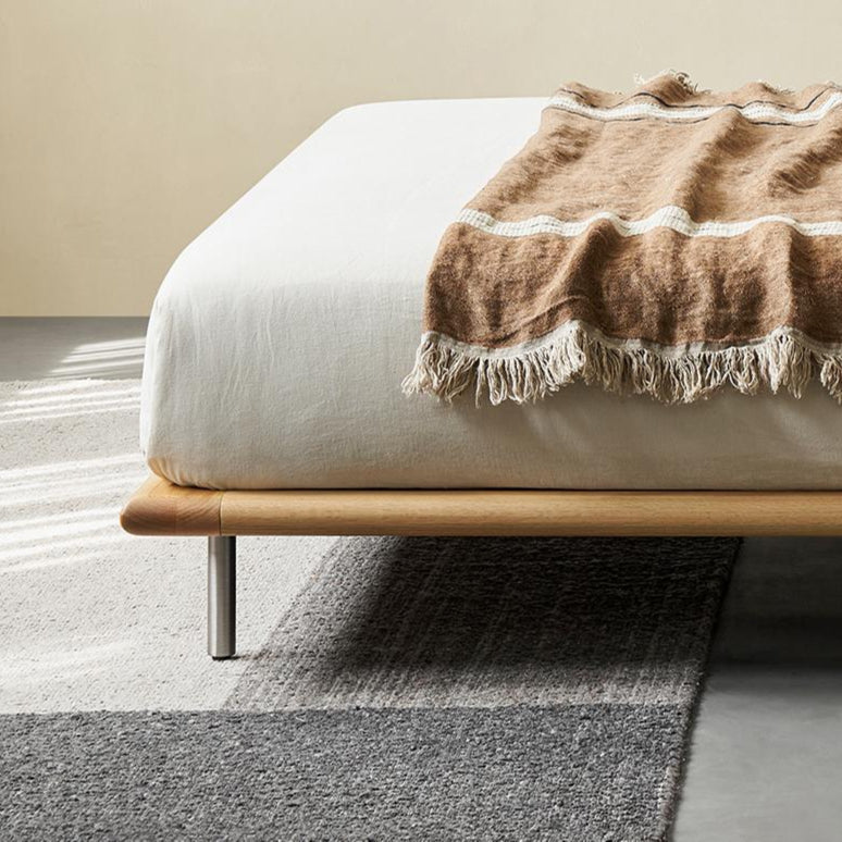 Toffee Brick Leather Bed