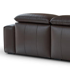 Nero Black Recliner Leather Lounge Sofa