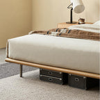 Toffee Brick Leather Bed