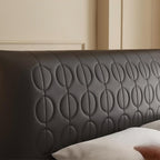 Dark Rum Leather Bed