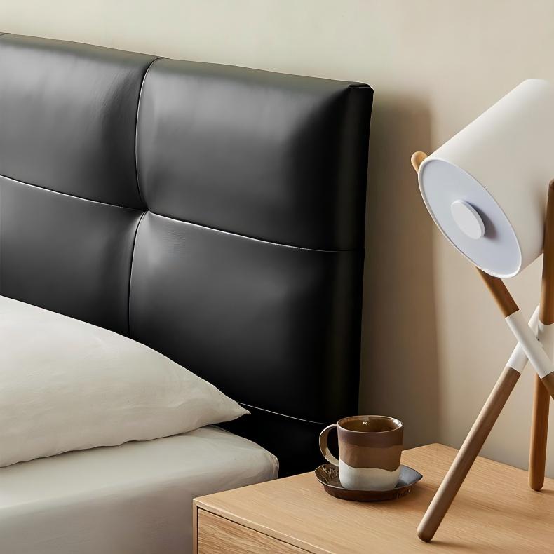 Toffee Brick Leather Bed