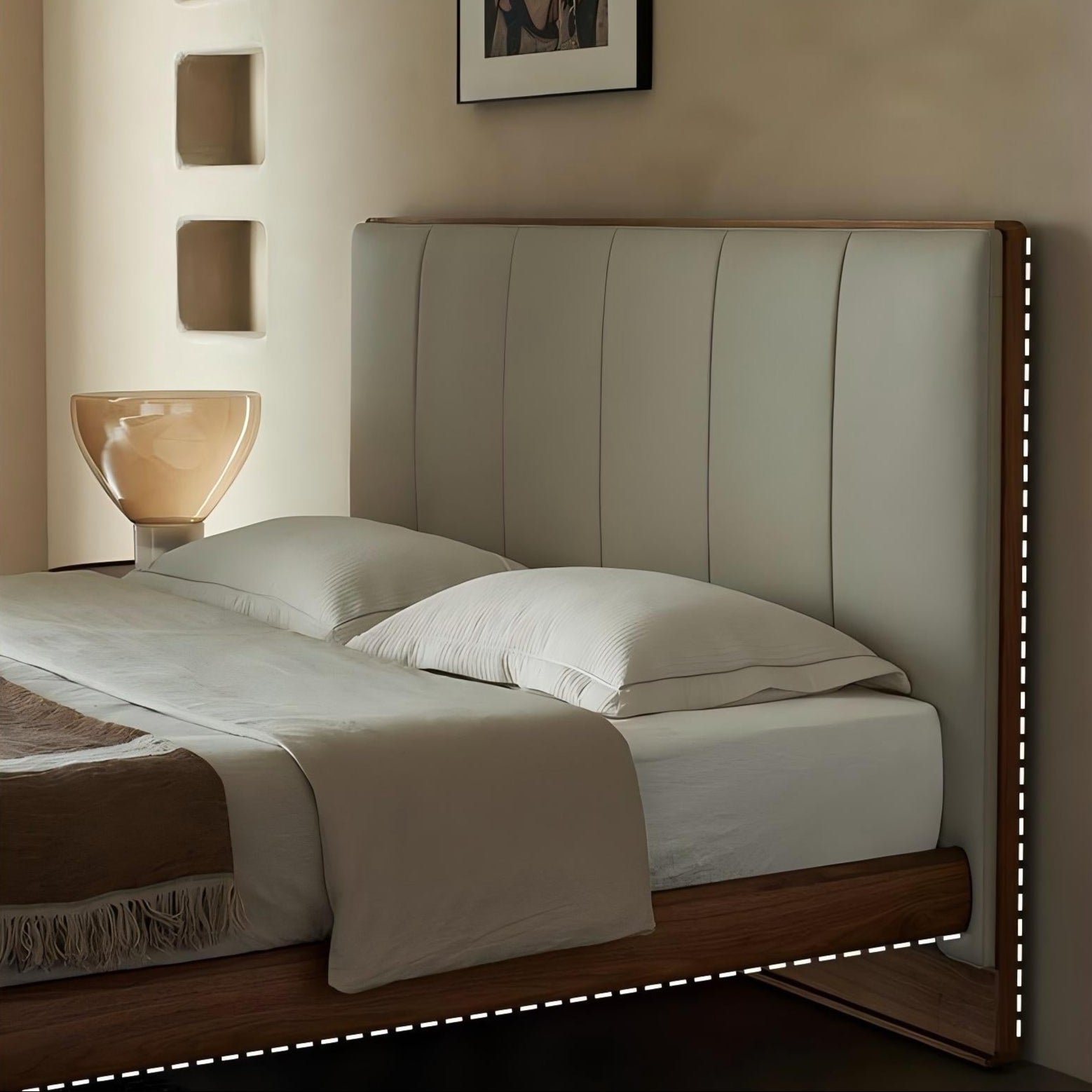 Muffin Edge Leather Bed