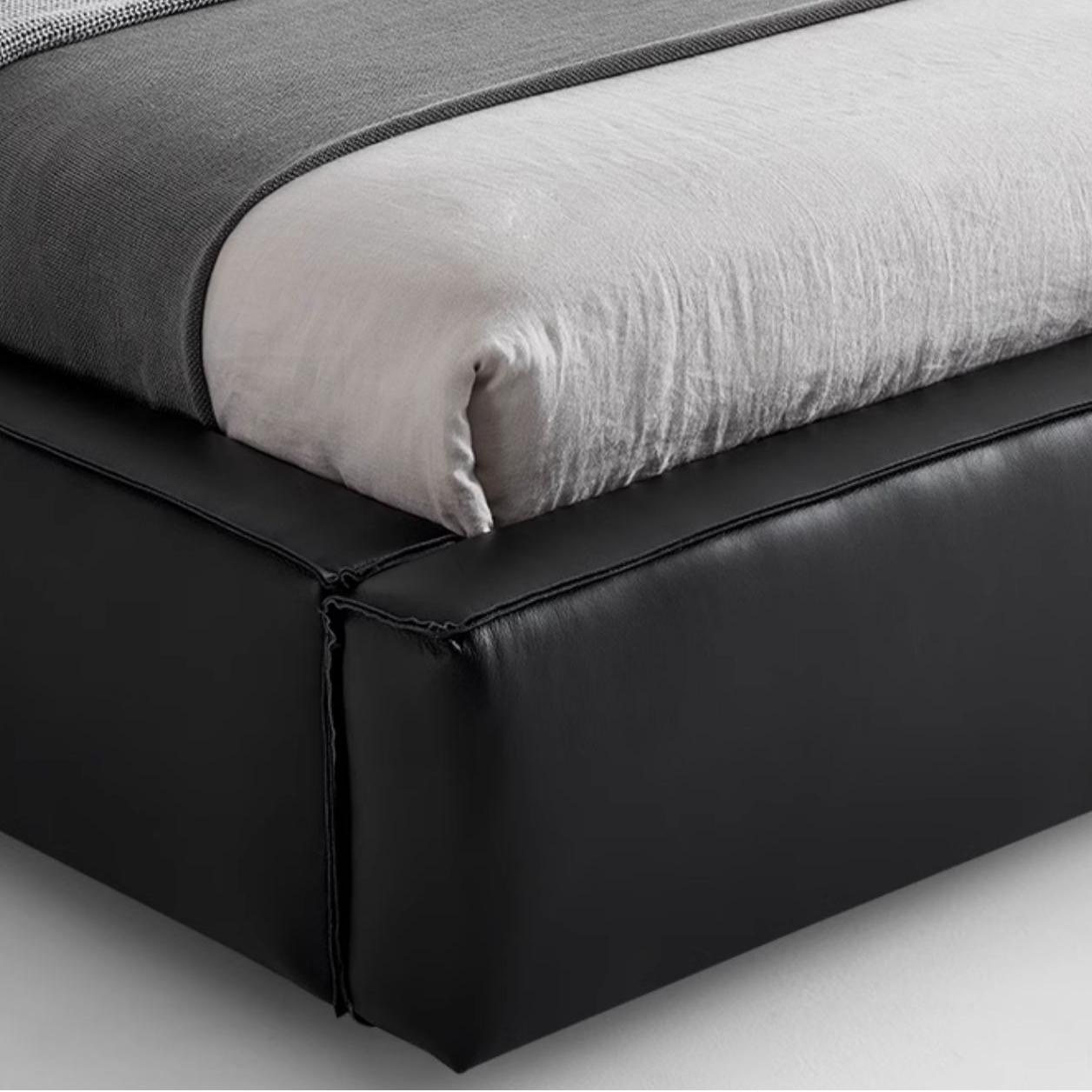 Cinnamon Leather Bed