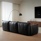 Croissant Noir Top Grain Leather Sofa