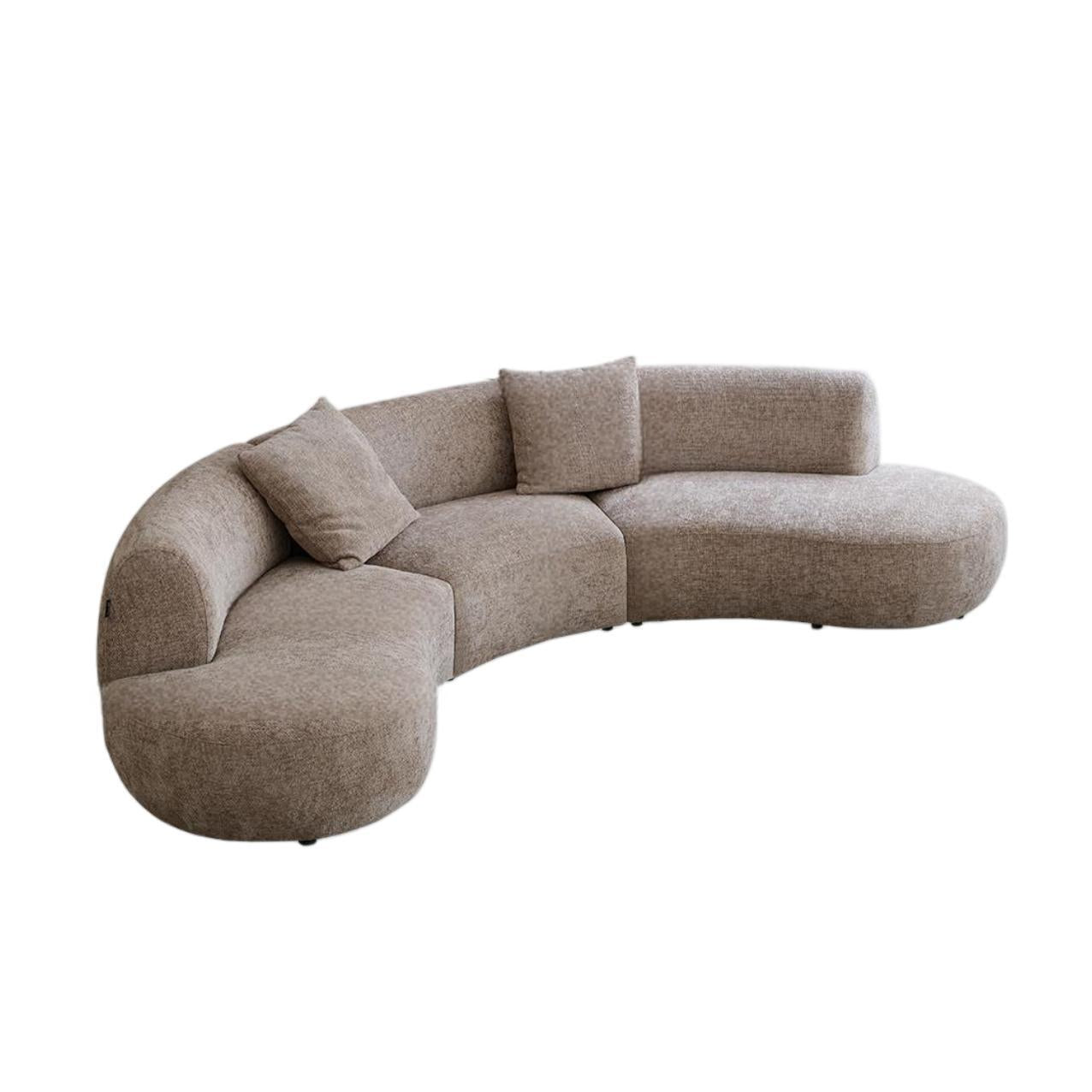 Nestled Curved Open-End Sectional Sofa