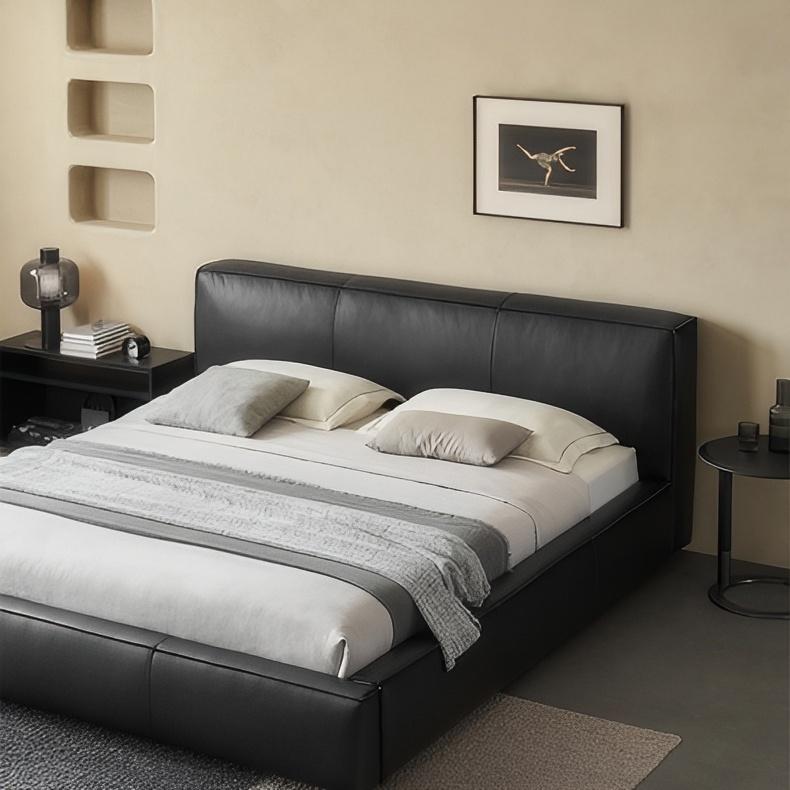 Cinnamon Leather Bed