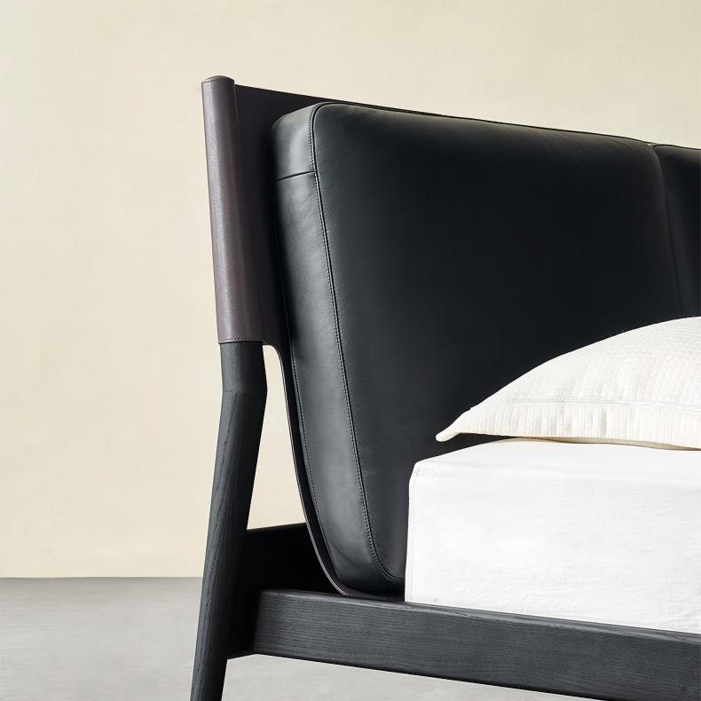 Truffle Cream Leather Bed