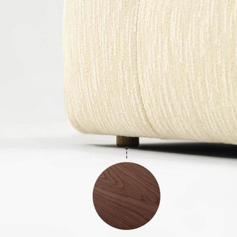 Almond Cream Curved Sectional Sofa