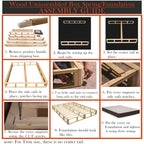 ONETAN, sommier/sommier en bois facile à assembler de 5 po et 8 po, blanc.