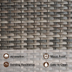 Ensemble de 5 sièges de jardin à dossier haut en osier OVIOS