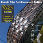 Ensemble de conversation 5 pièces en osier pour patio à dossier haut OVIOS