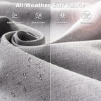 Ensemble de 8 chaises pivotantes en osier pour patio OVIOS