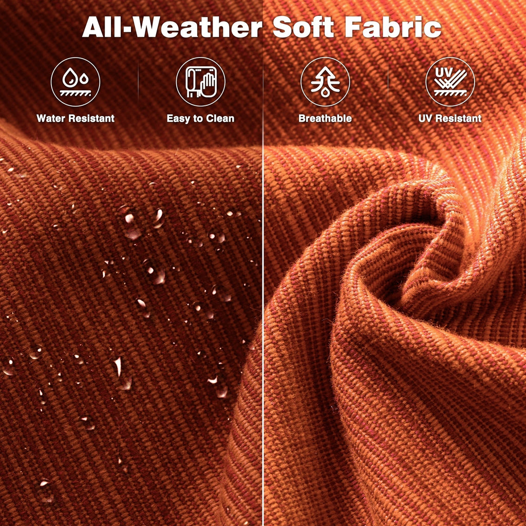 Ensemble de 8 chaises pivotantes en osier pour patio OVIOS